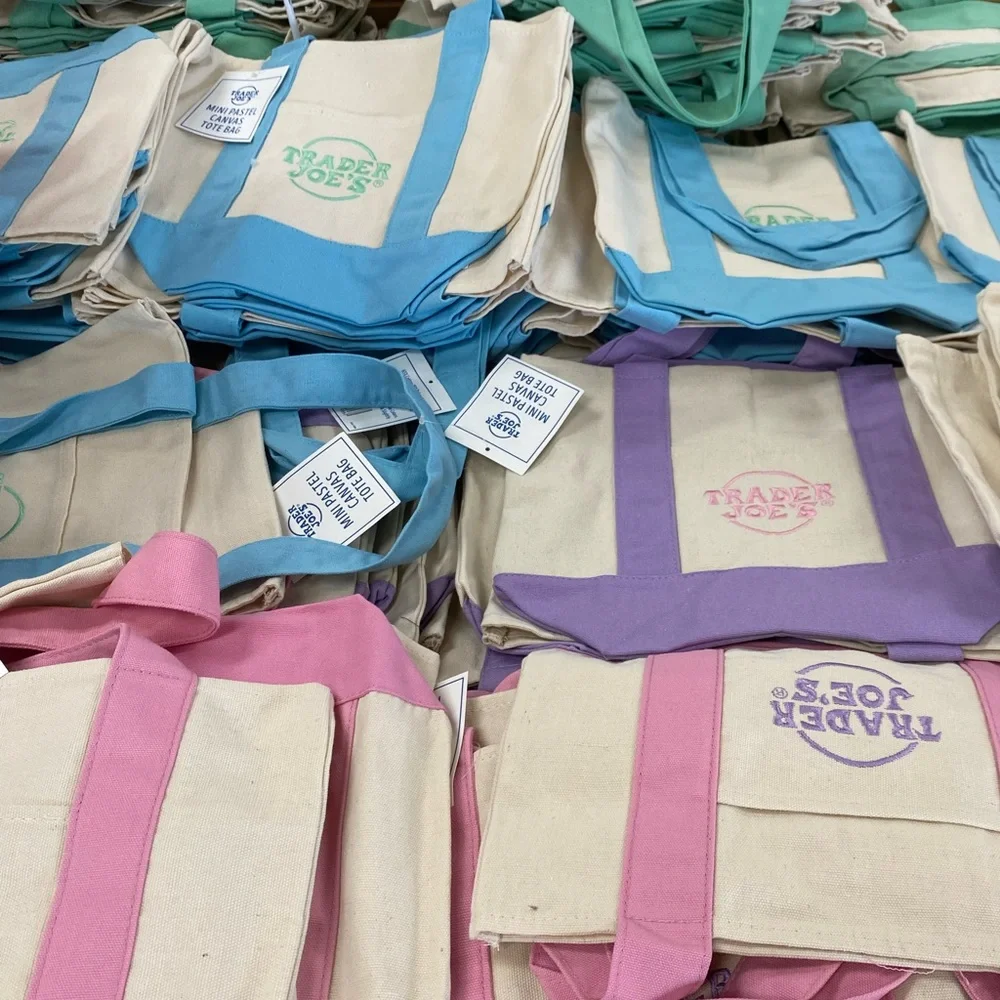 Trader Joe’s Mini Pastel Canvas Tote Bag ($20 each) - Picture 1 of 1